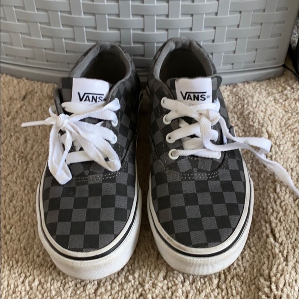 Gray Checkerboard Vans